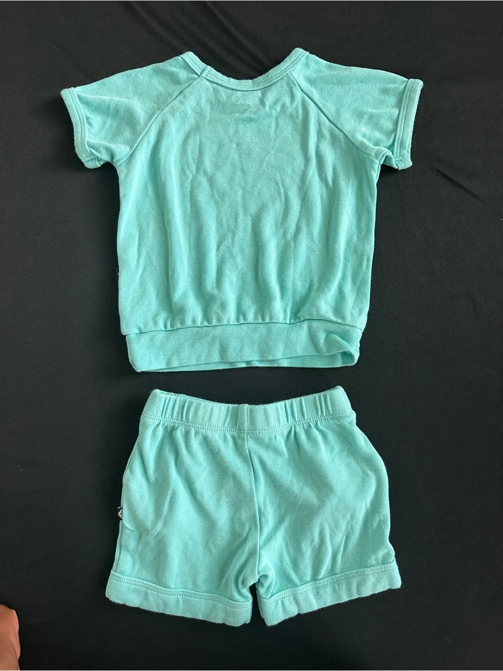 Kyte BABY Seafoam Ribbed Waist Shorts Set